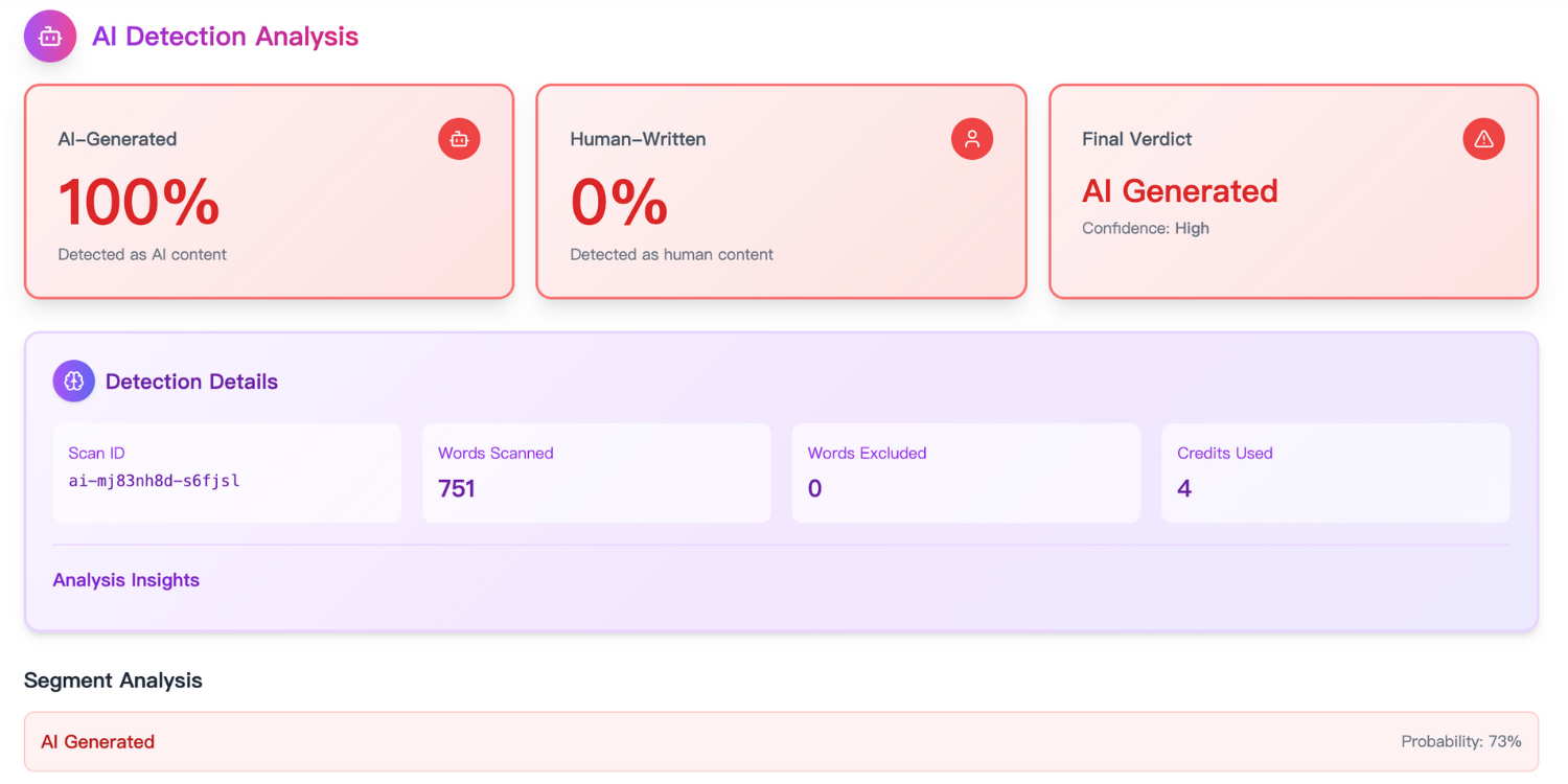 Detection Summary